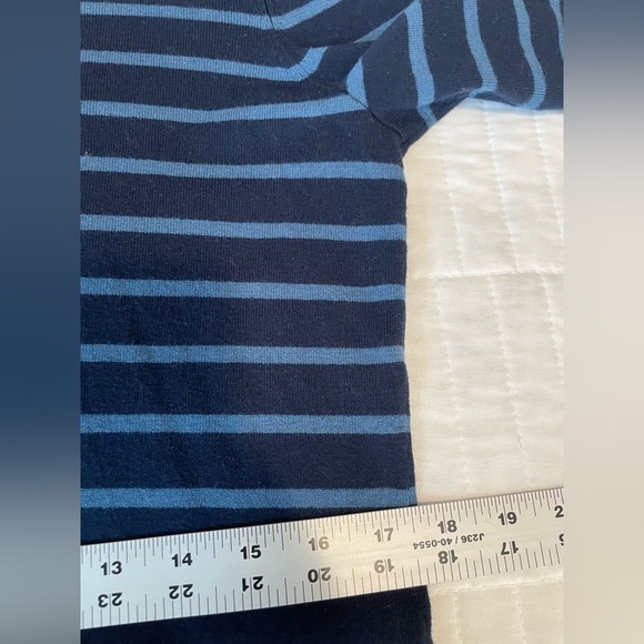 J Mclaughlin Womens Poet Sweater Long Sleeve Stripe Nautical Cotton Modal Sz M - Picture 8 of 12